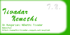 tivadar nemethi business card